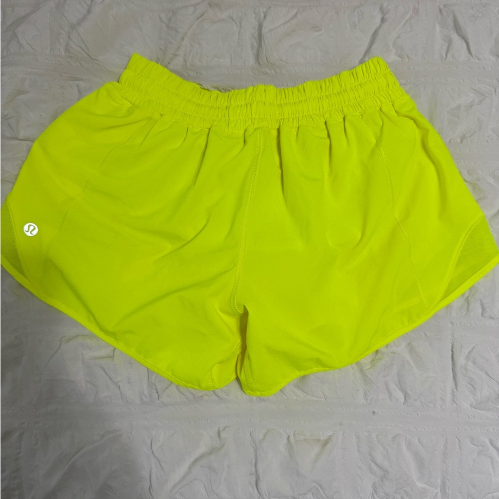 Lululemon Neon Yellow Hotty Hot Shorts
